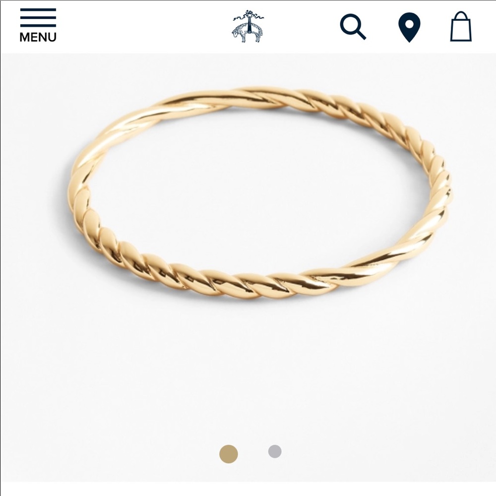 Gold plated rope bangle bracelet